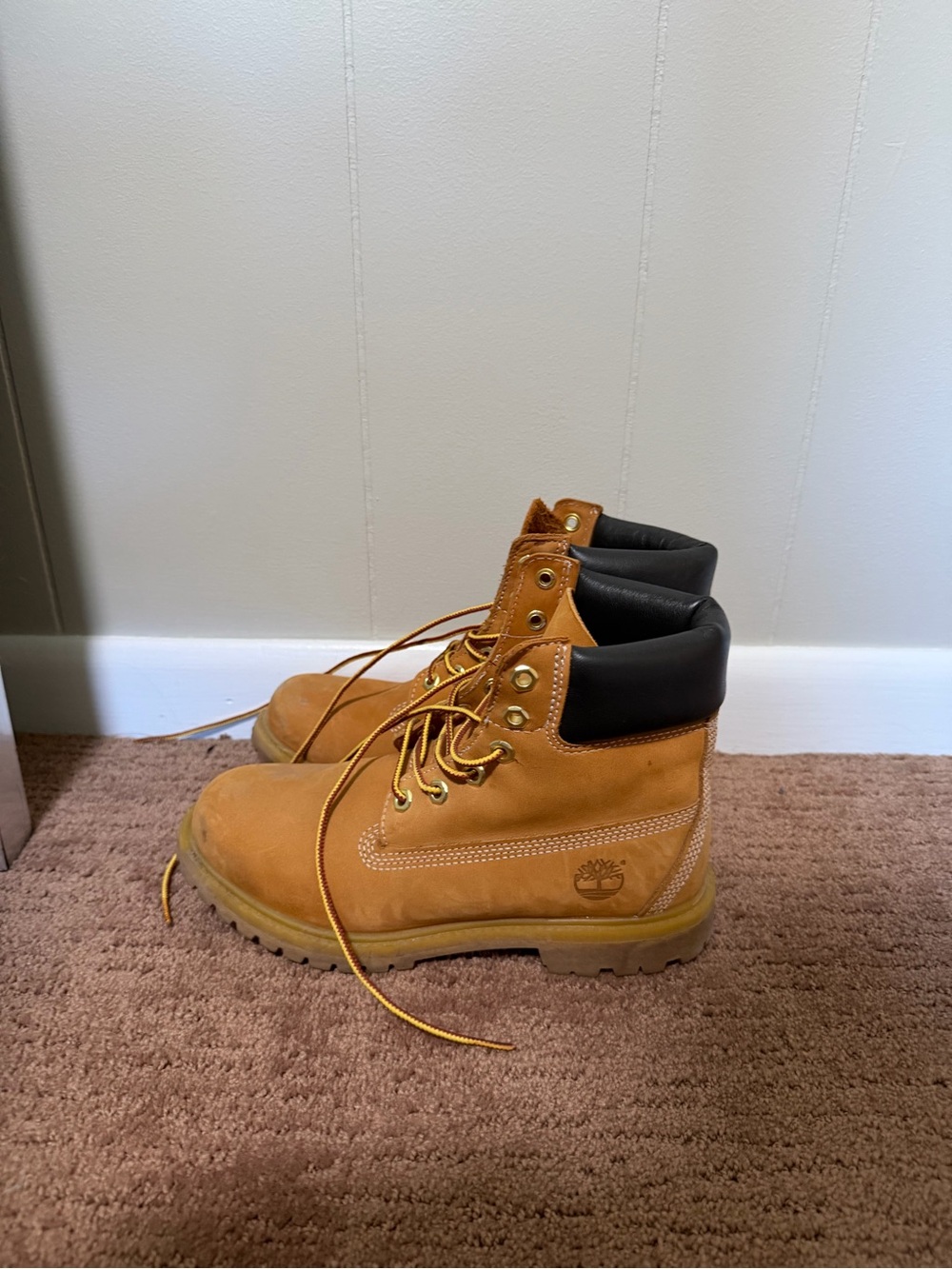 Timberland Wheat Brown Women's Combat Boots - Picture 2 of 7